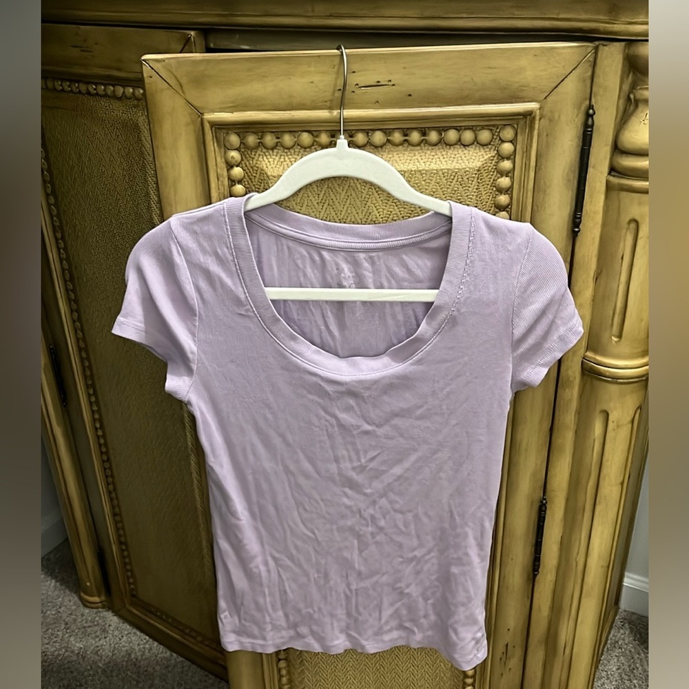 a new day ribbed purple shirt